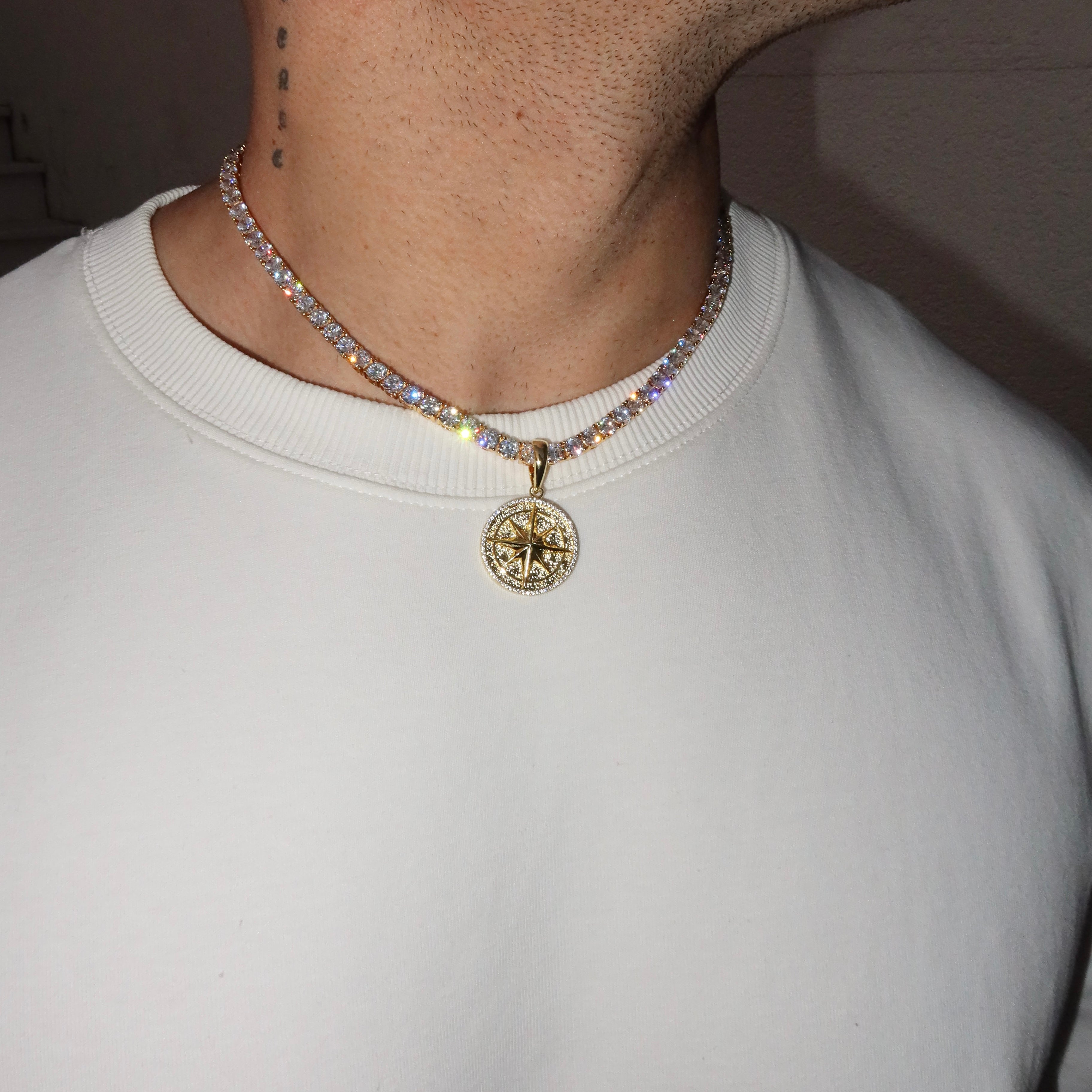 14K Gold Plated Compass