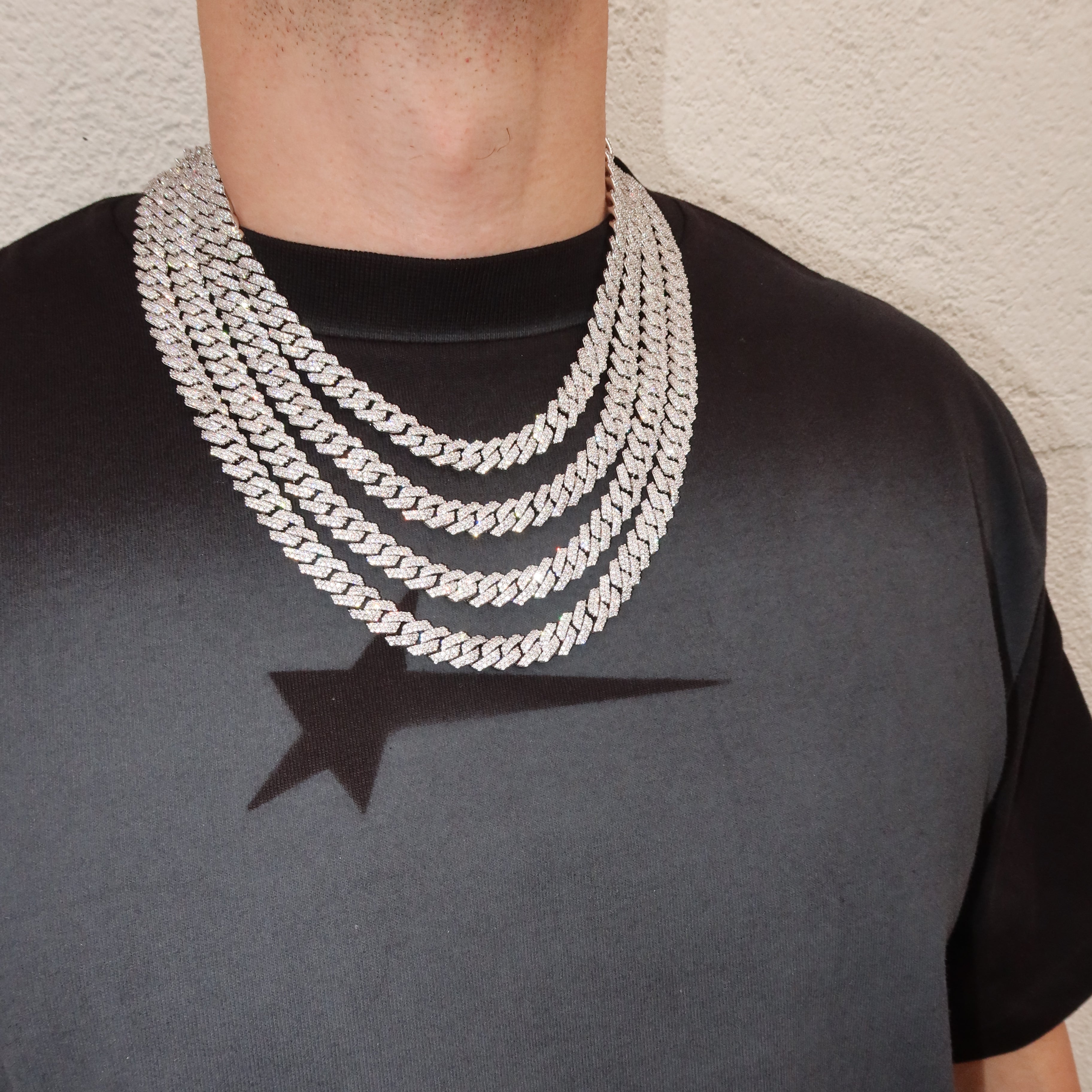 10mm White Gold Plated Cuban Chain