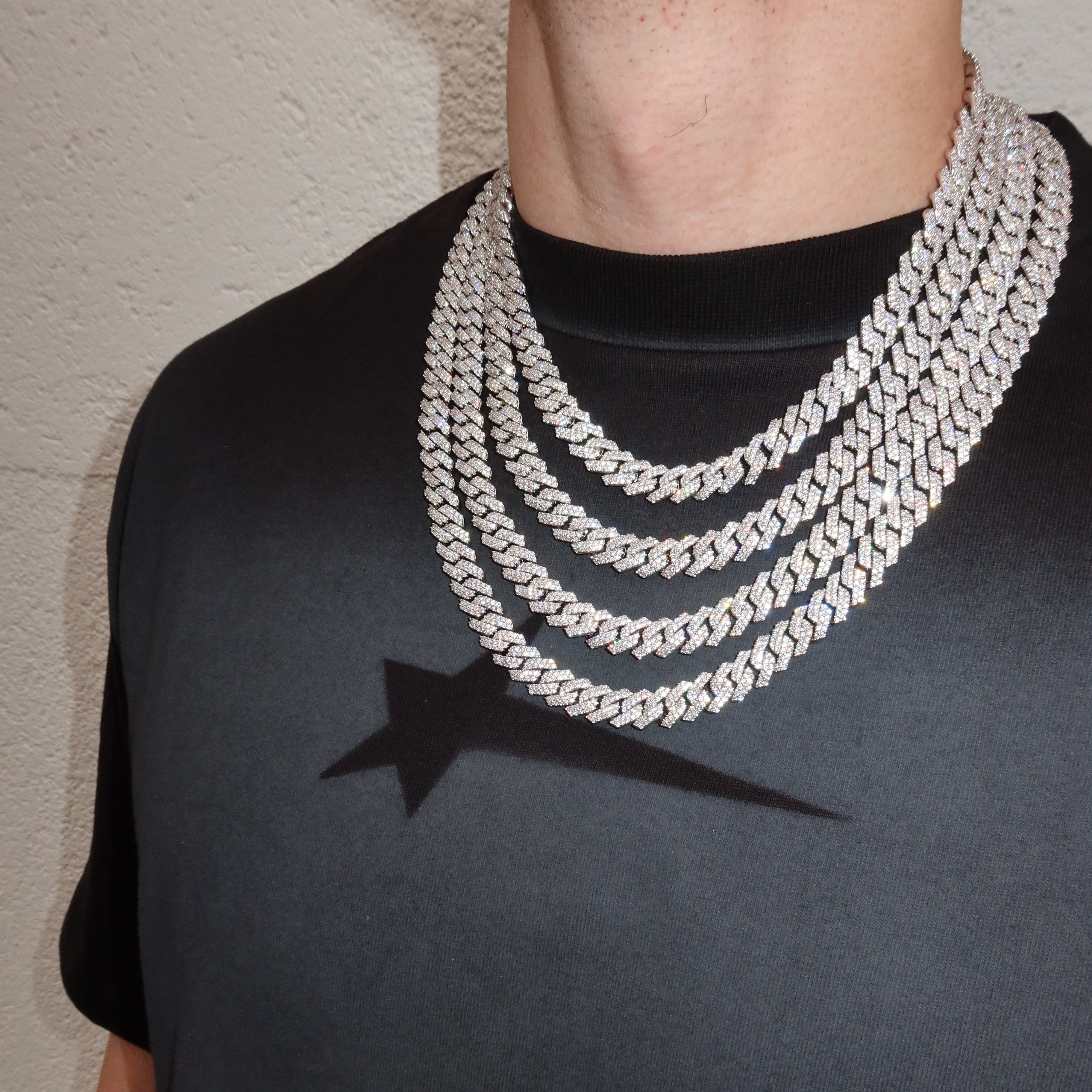 10mm White Gold Plated Cuban Chain