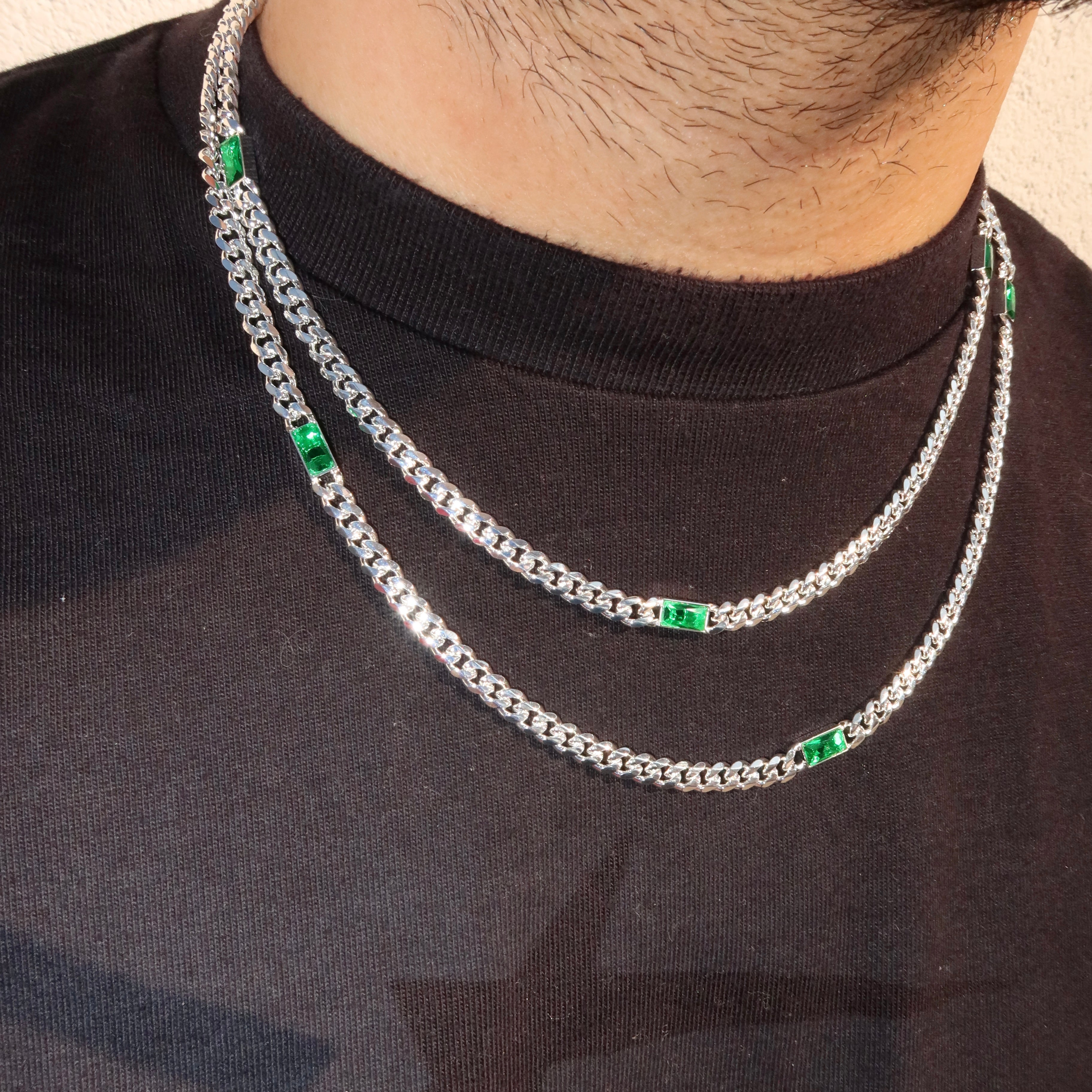 5.5mm Stainless Steel Emerald Cuban Chain