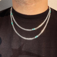 5.5mm Stainless Steel Paraiba Cuban Chain