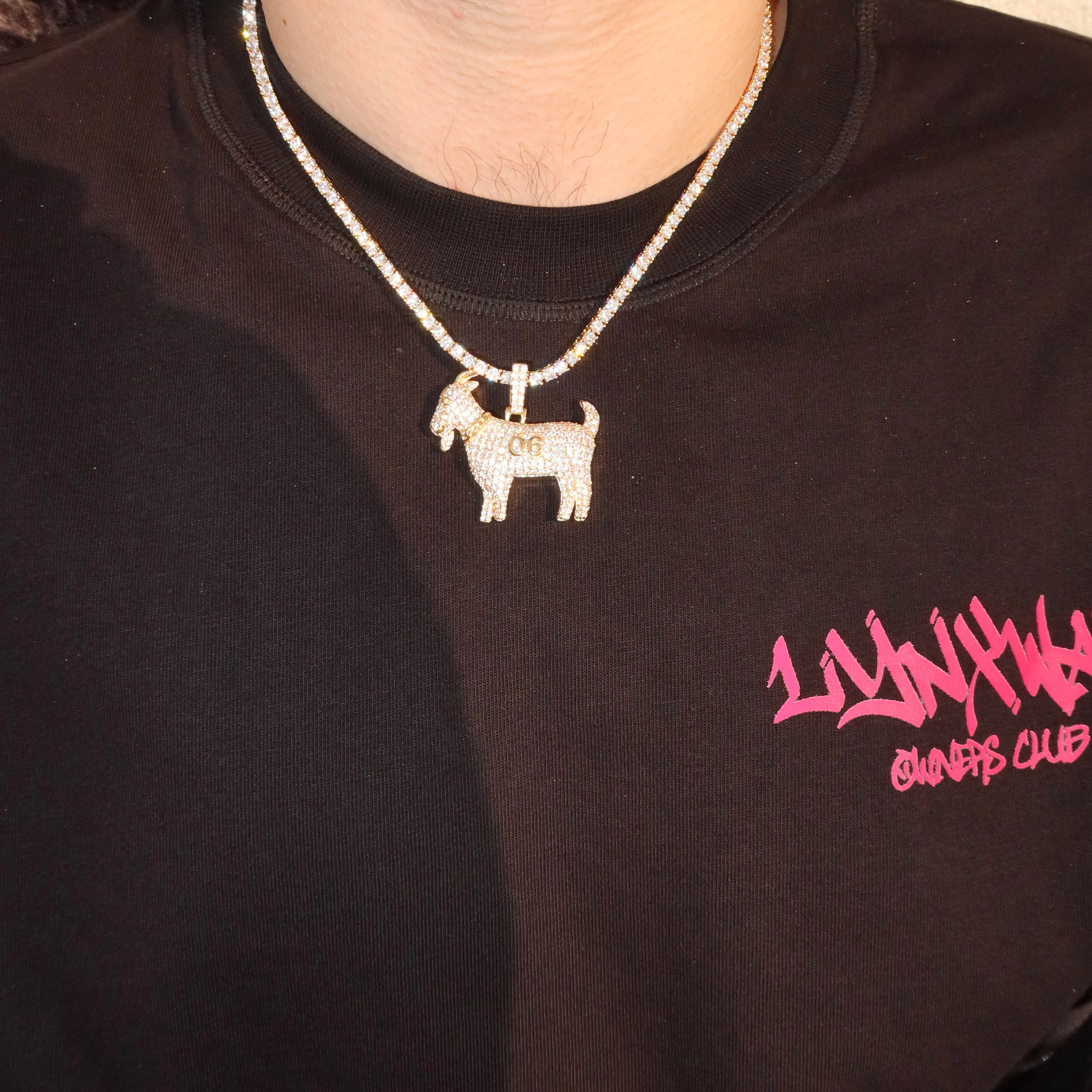 14K Gold Plated Iced ''06'' Ankara Keçisi Pendant