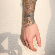 5mm 14K Gold Plated Micro Black Clover Tennis Bracelet