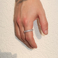 925 Silver Baguette Tennis Ring