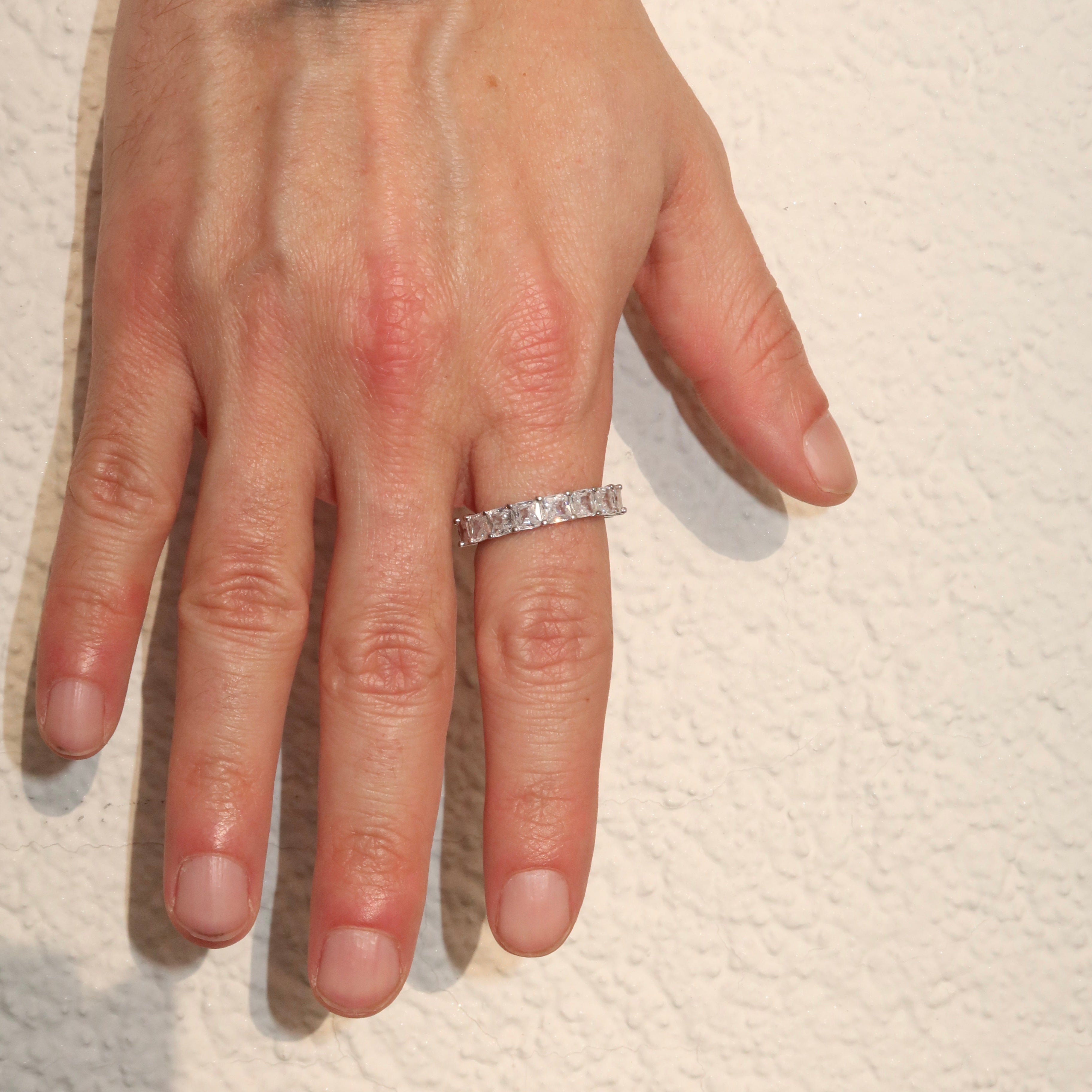 925 Silver Baguette Tennis Ring