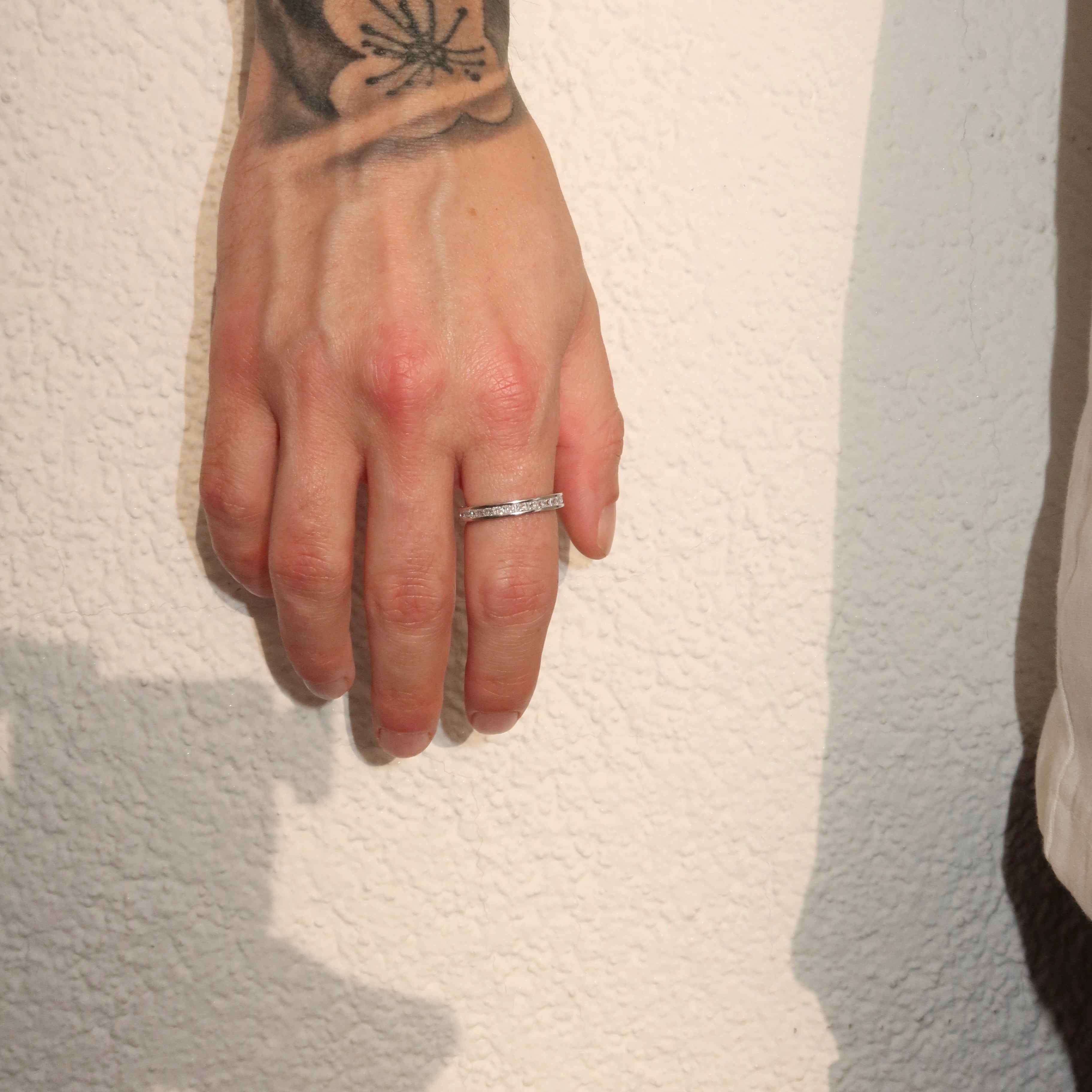 925 Silver Baguette Thin Band Ring