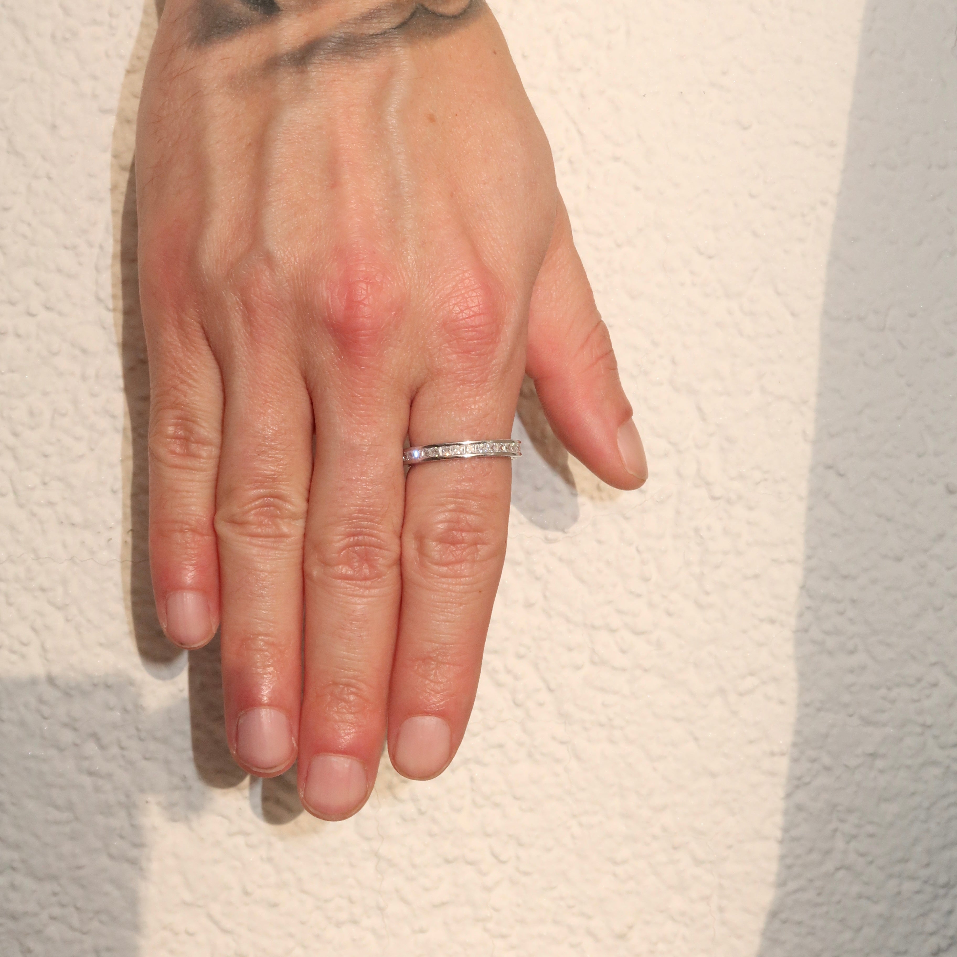 925 Silver Baguette Thin Band Ring