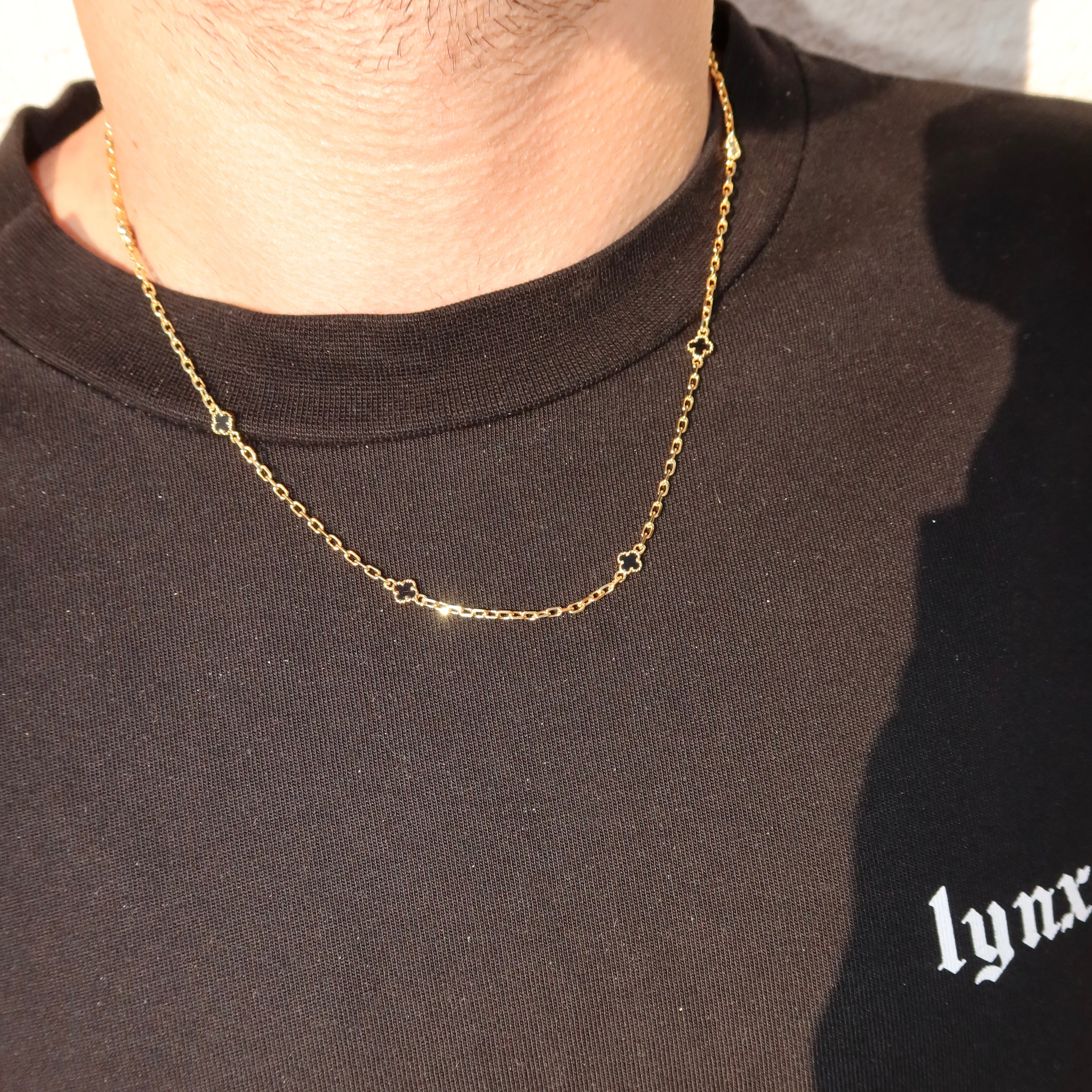 5mm 14K Gold Plated Motif Necklace