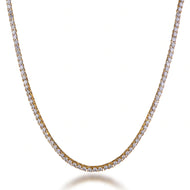 3mm 14K Gold Plated Tennis Chain
