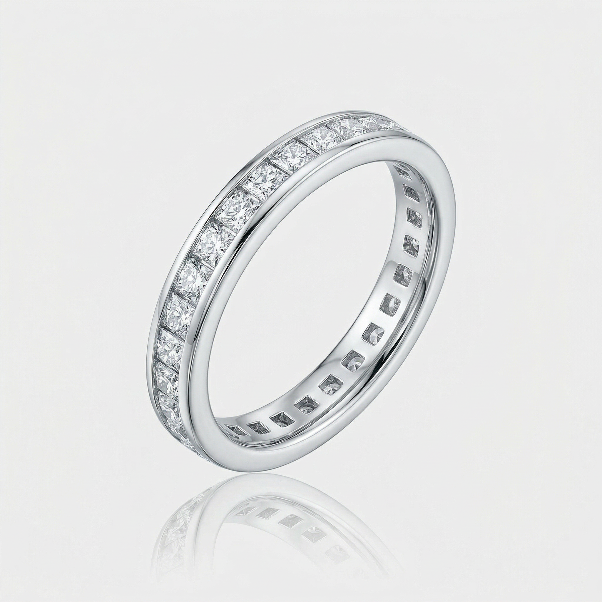 925 Silver Baguette Thin Band Ring
