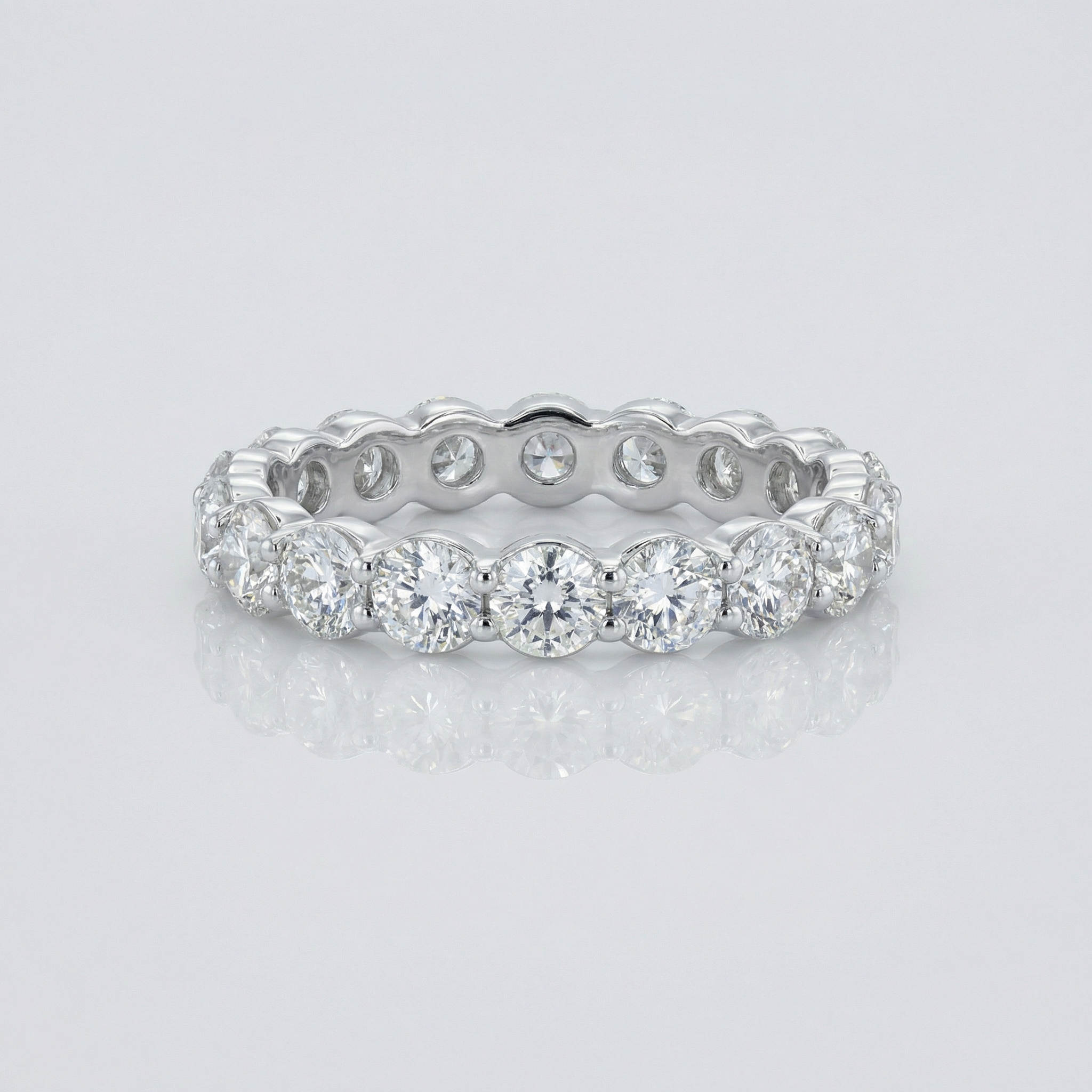 925 Sterling Silver 2.5mm Tennis Ring