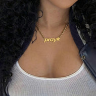 Praystar Pendant with 4mm Cuban Chain