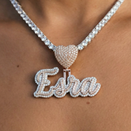 Iced Out Heart Bail Custom Pendant