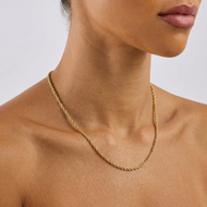 3mm 14K Gold Plated Rope Chain W