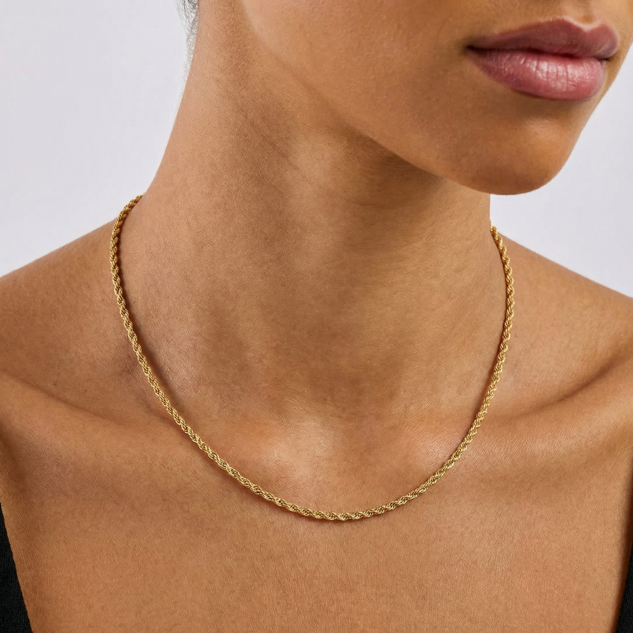 3mm 14K Gold Plated Rope Chain W