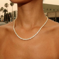 3mm 14K Gold Plated Tennis Chain W