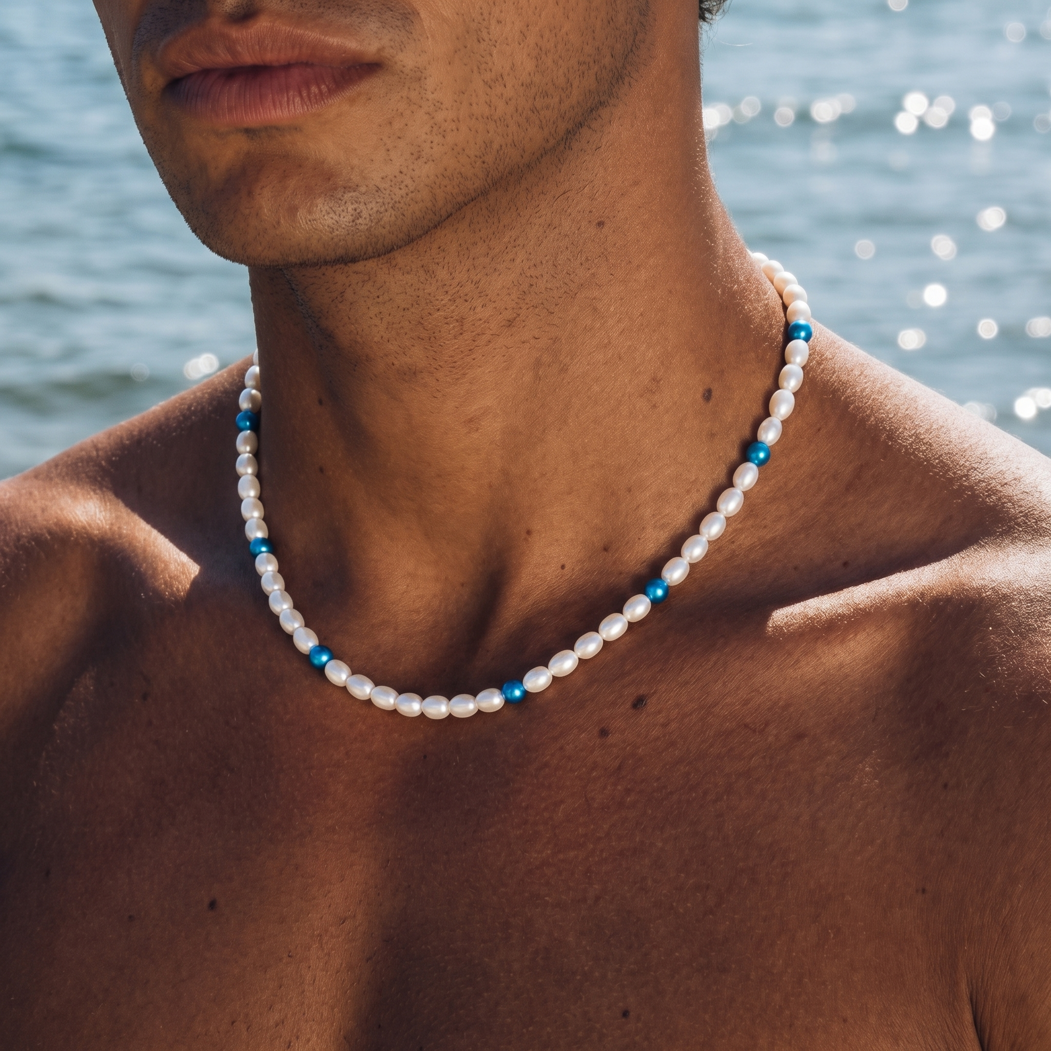 6mm Flat Sky Pearl Chain