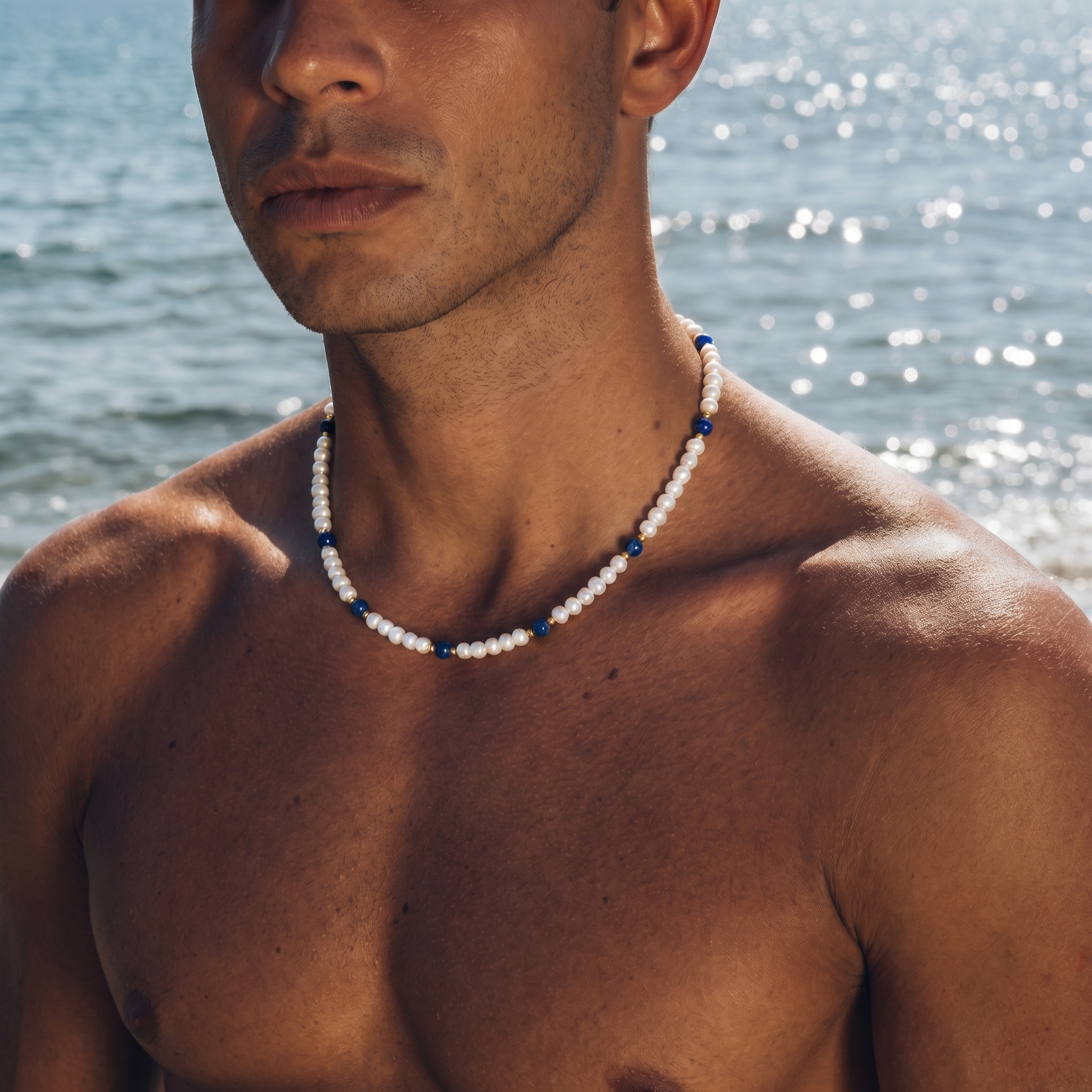 8mm Sky Round Pearl Chain