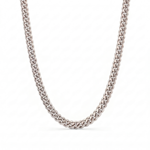 8mm White Gold Miami Cuban