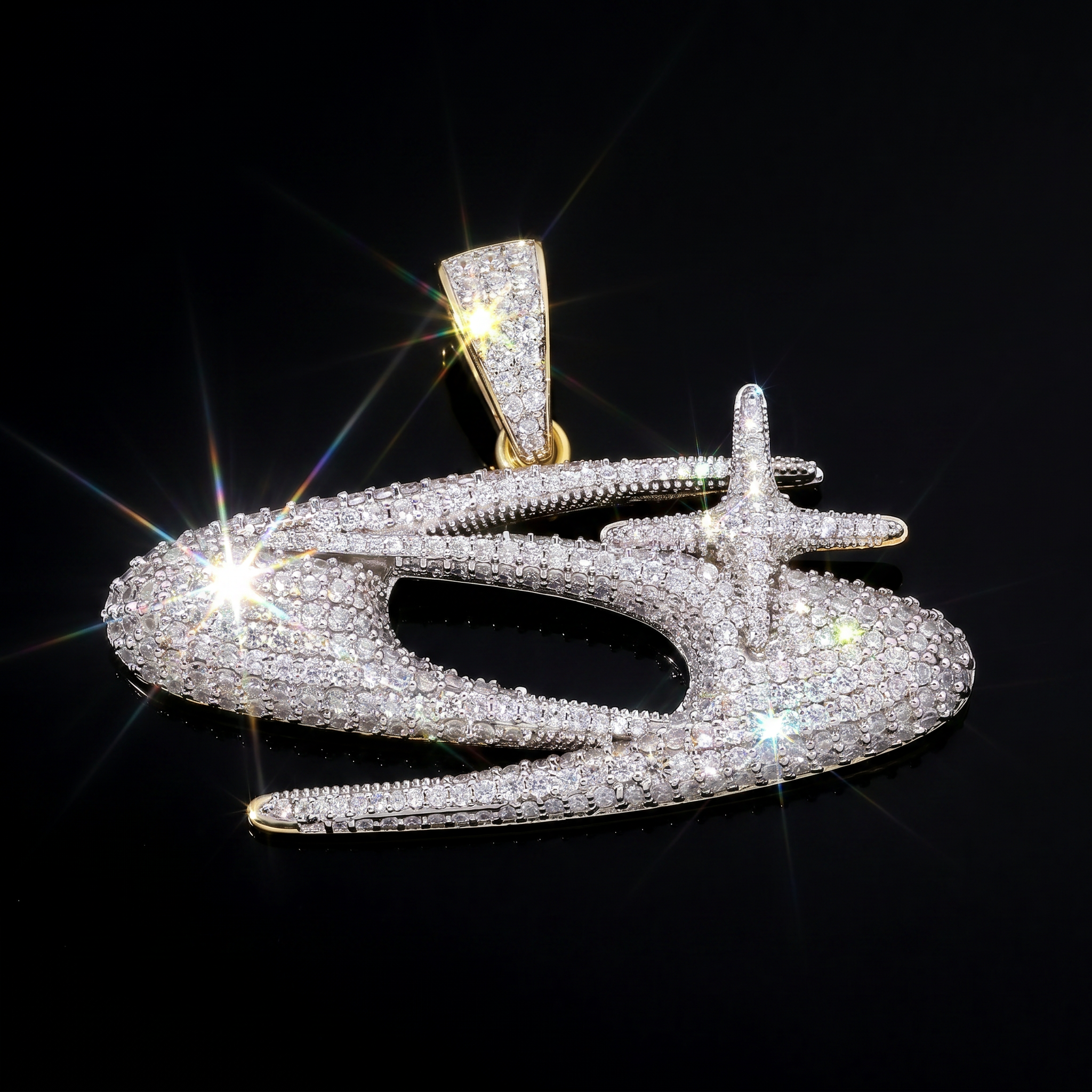 Big Iced GC Logo Pendant