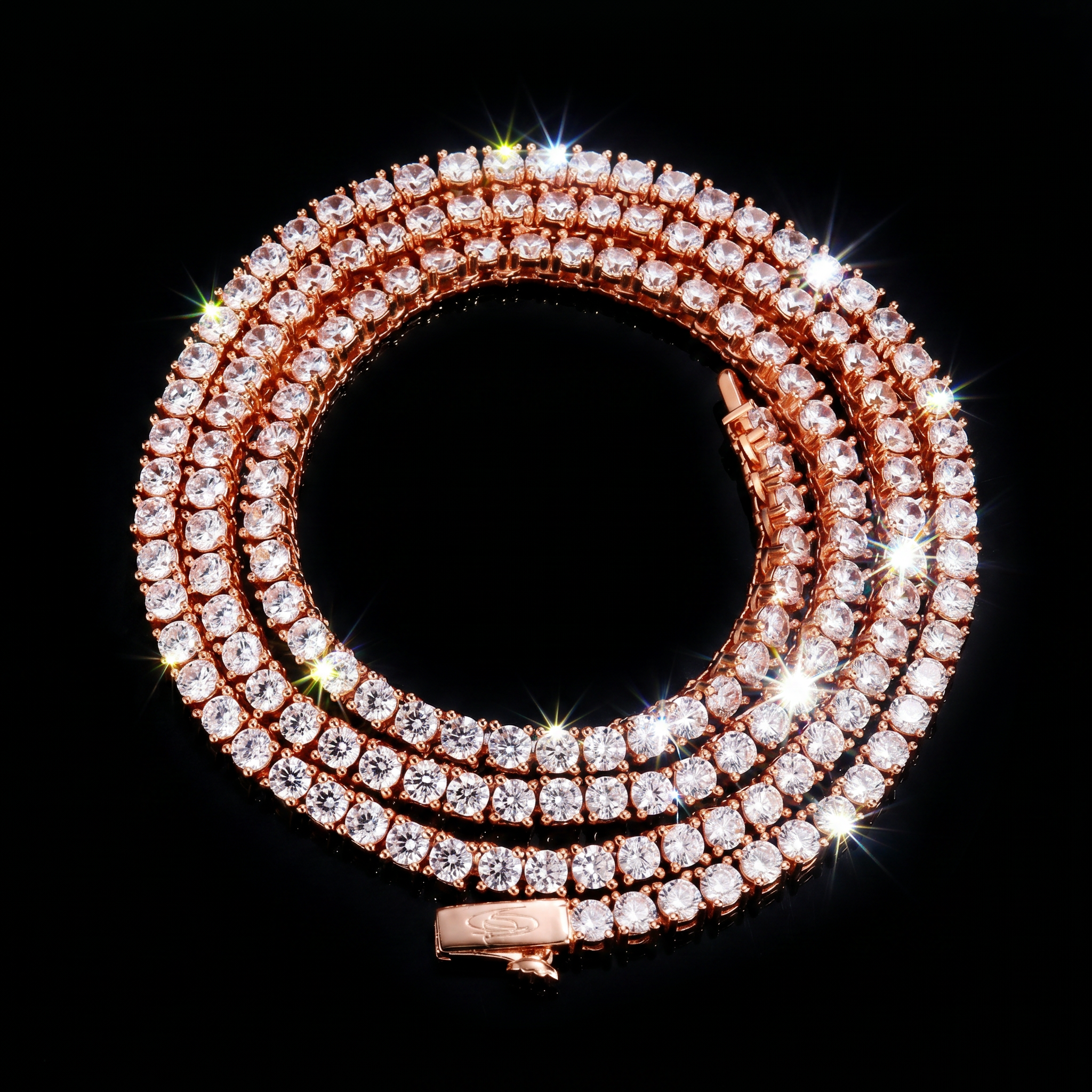 3mm Rose Gold Tennis Chain