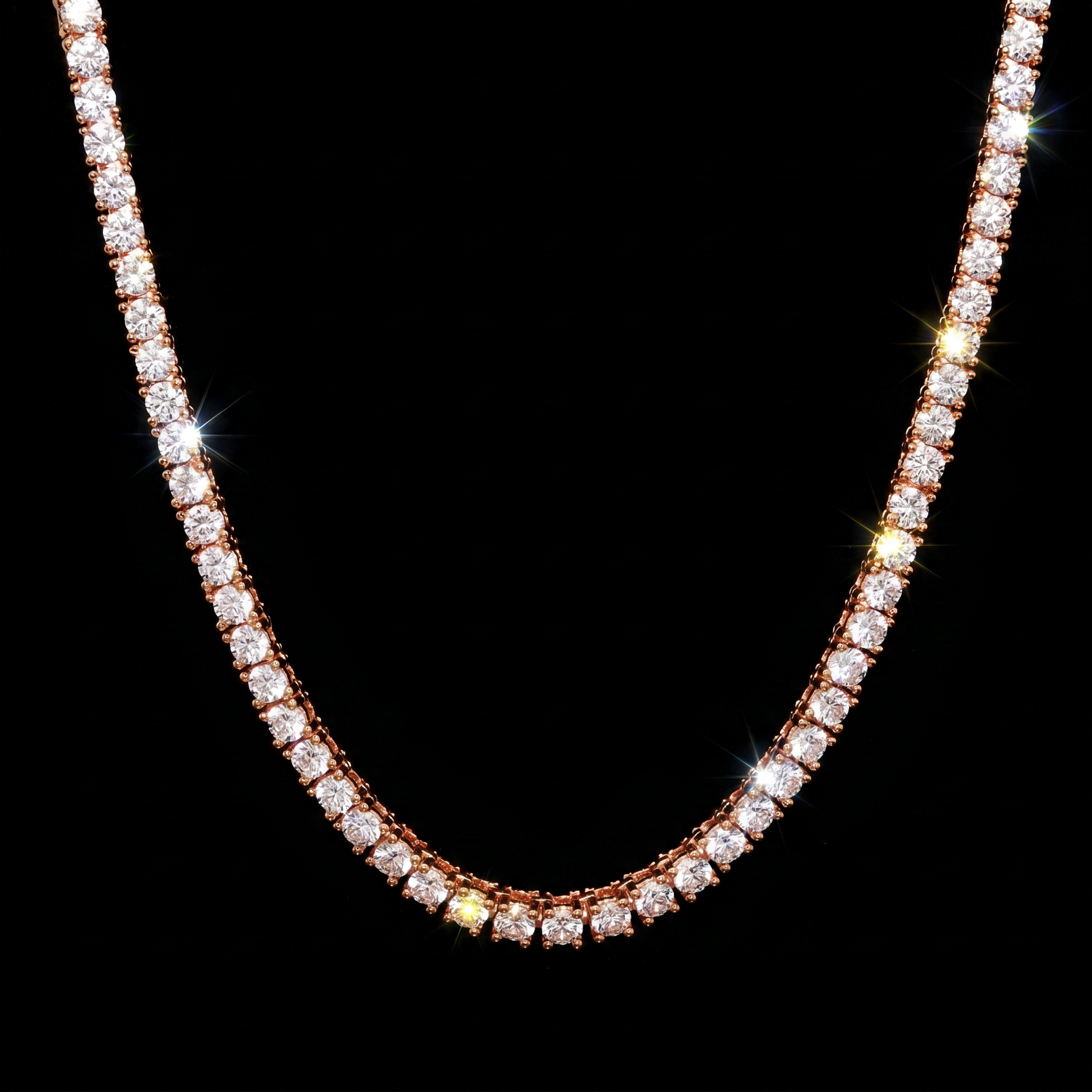 3mm Rose Gold Tennis Chain