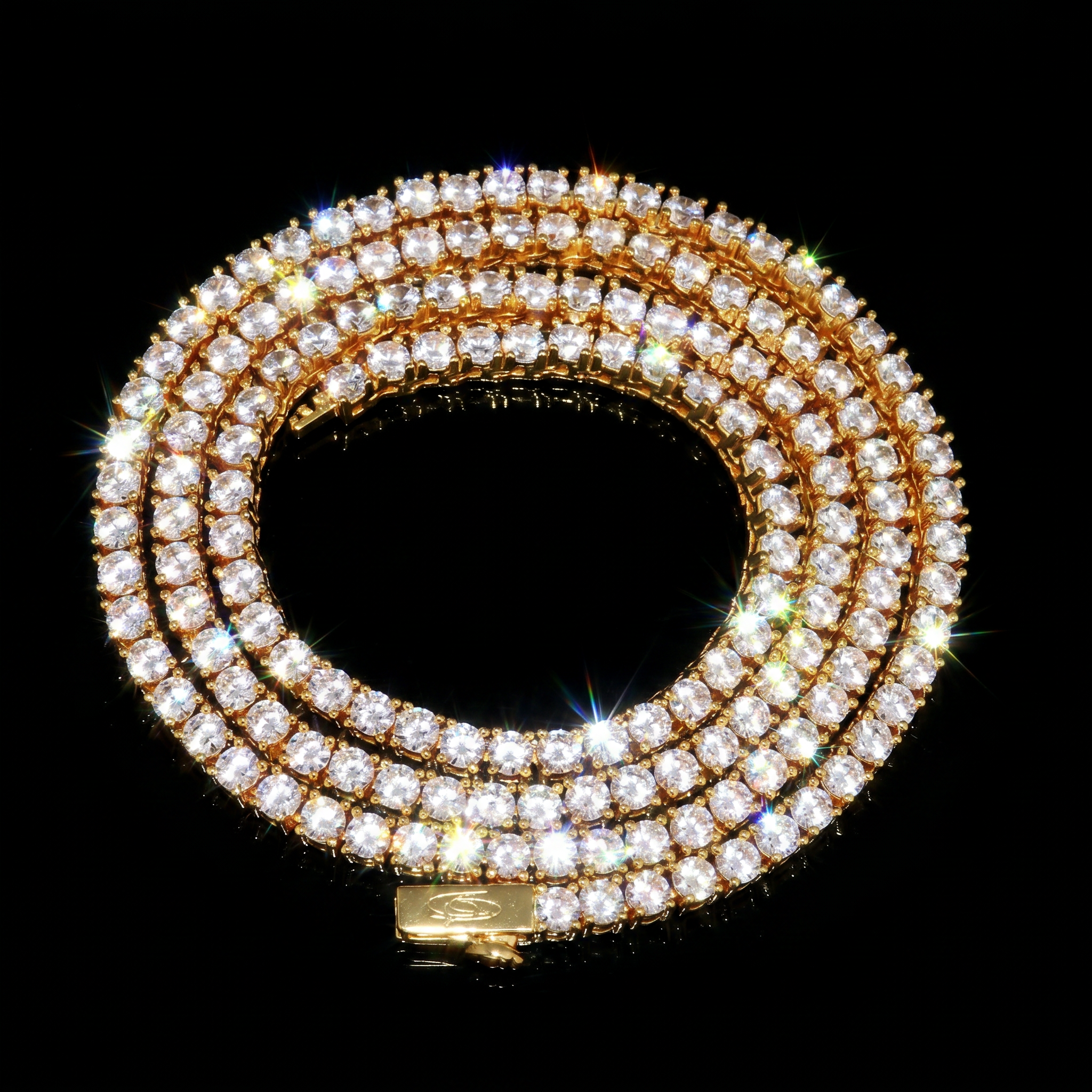 3mm 14K Gold Plated Tennis Chain