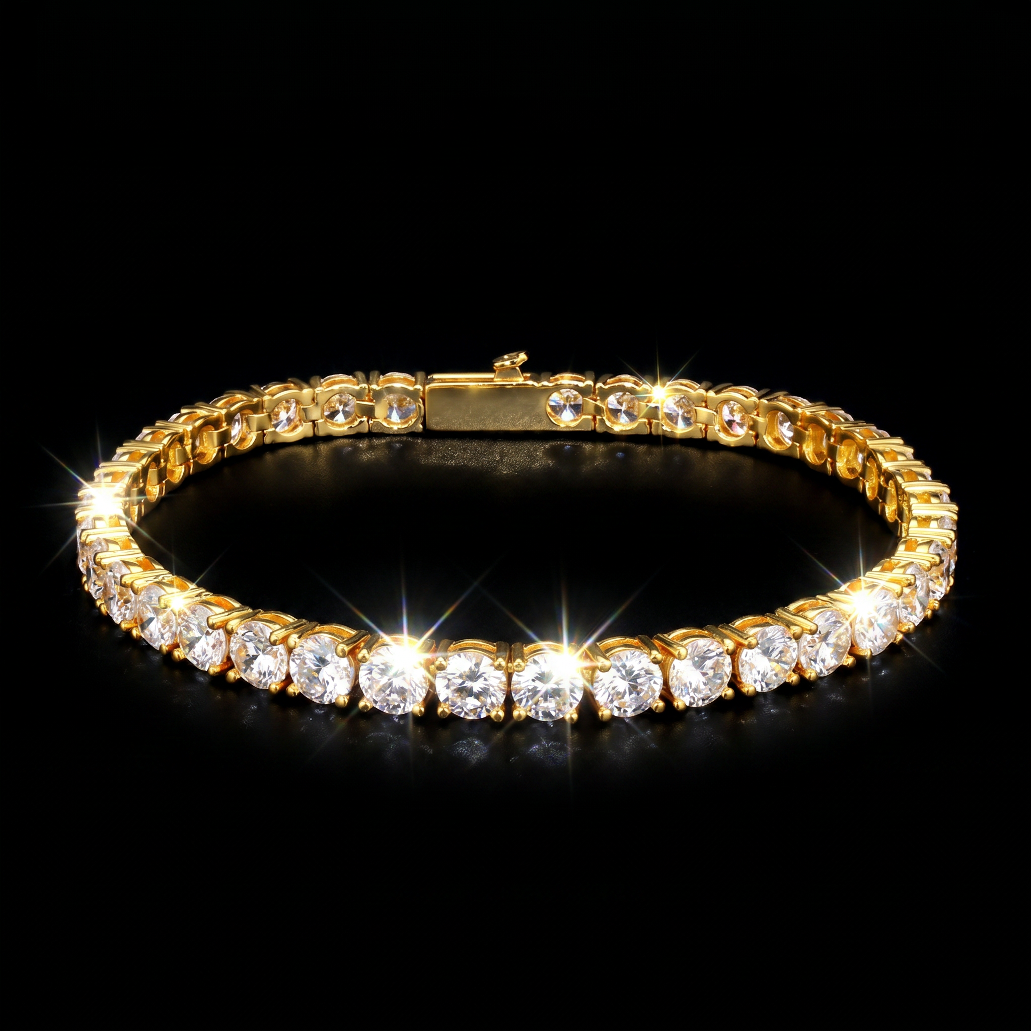 5mm 14K Gold Plated Tennis Bracelet