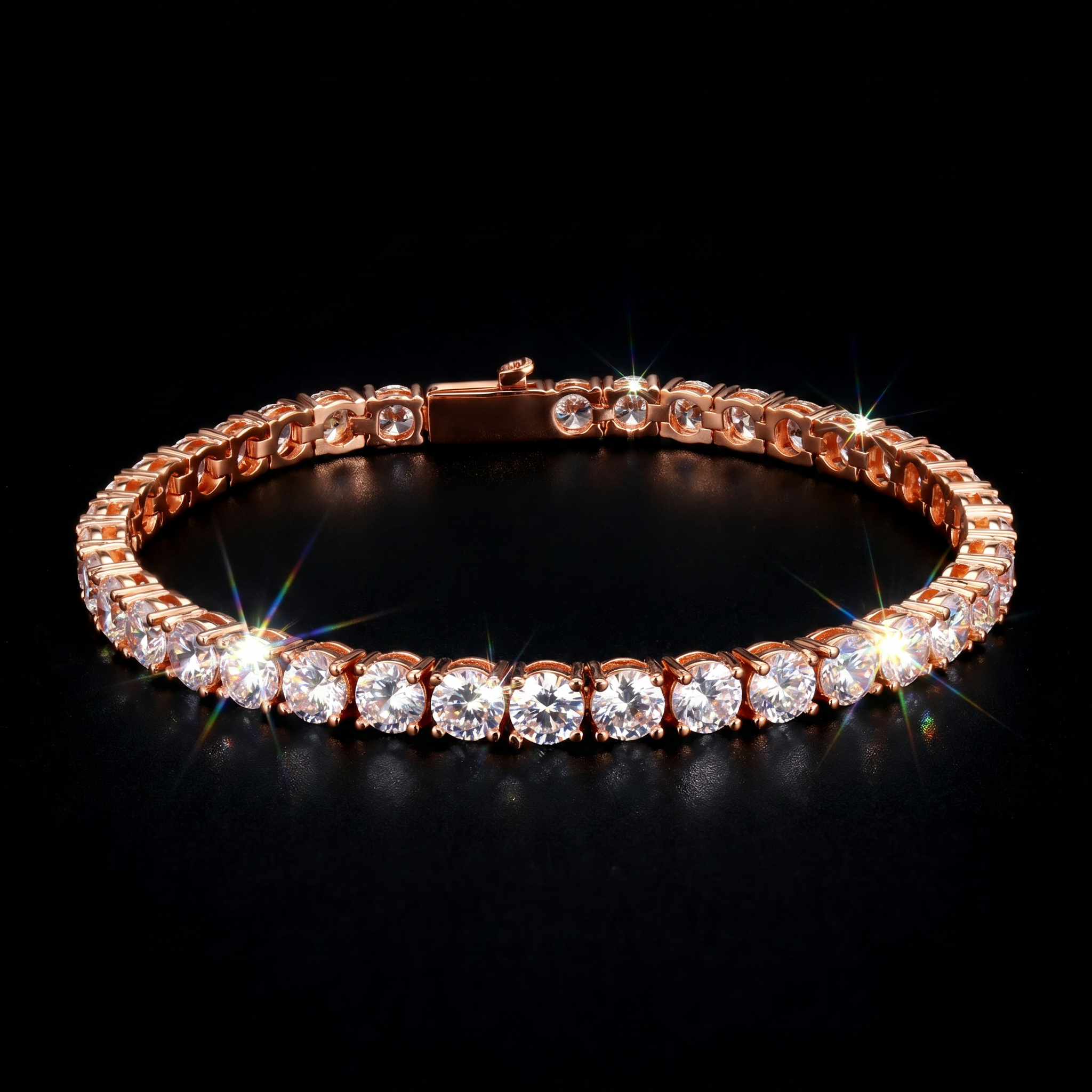 5mm Rose Gold Plated Tennis Bracelet