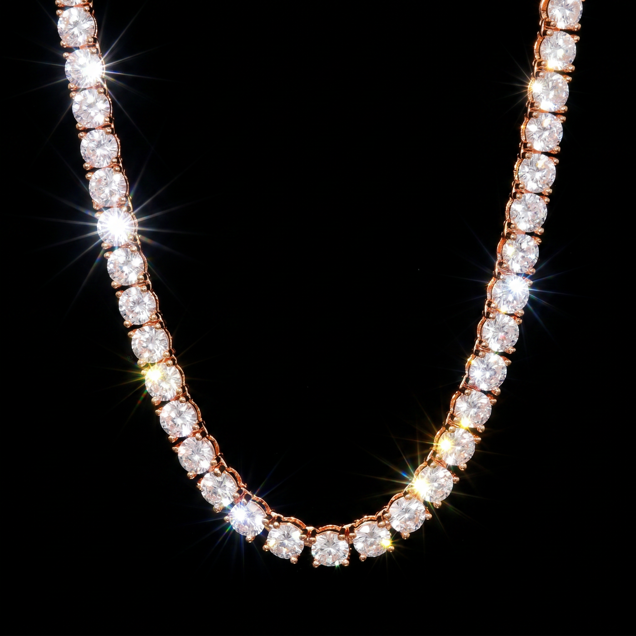 5mm Rose Gold Plated Tennis Chain