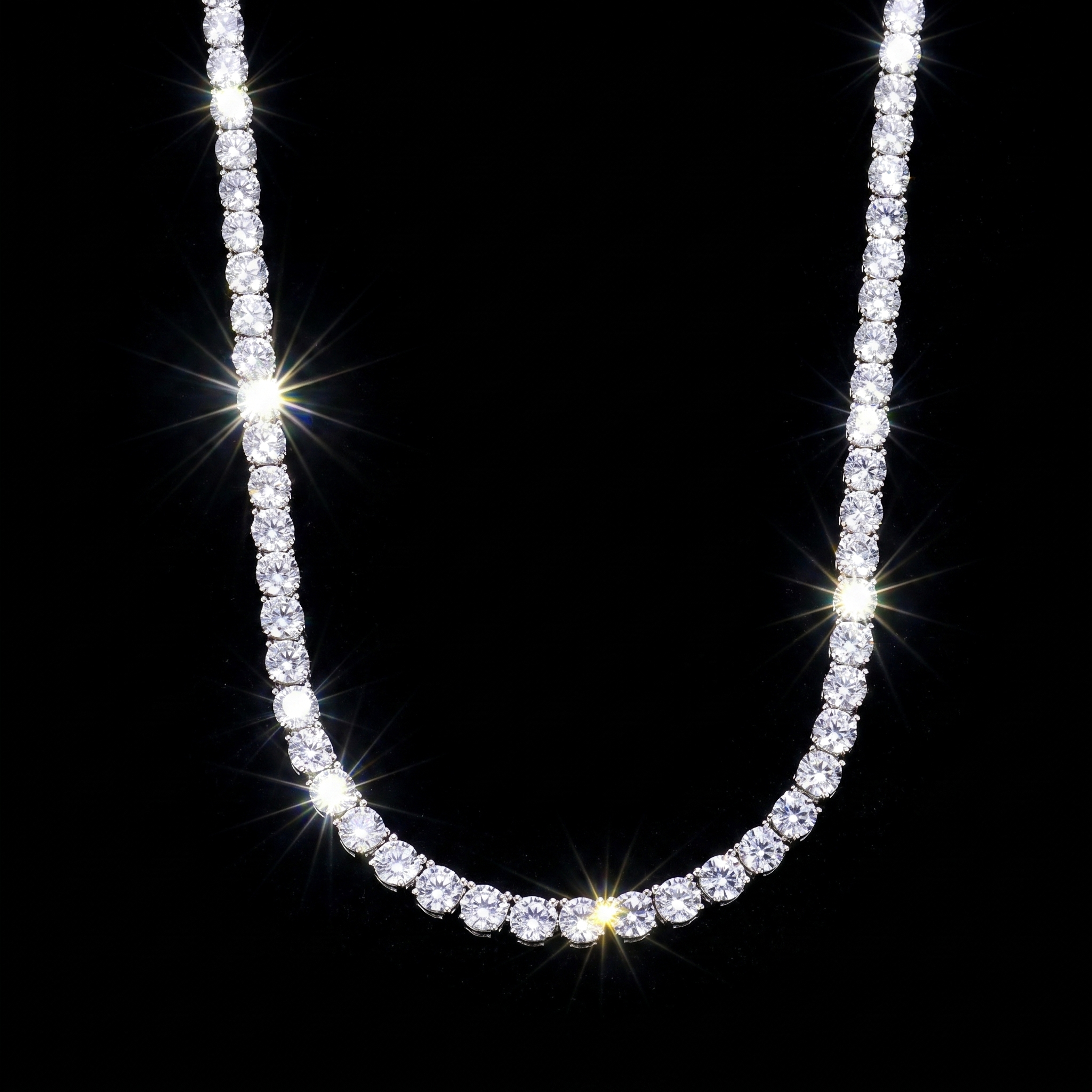 5mm White Gold Plated Tennis Chain