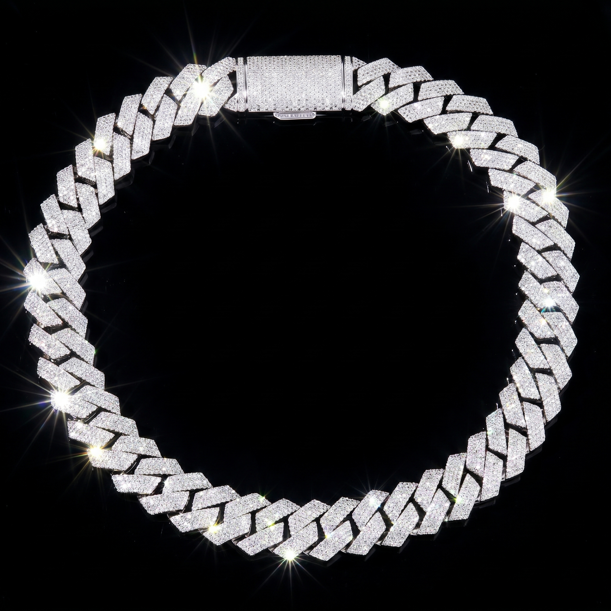 20mm White Gold Plated Cuban Chain