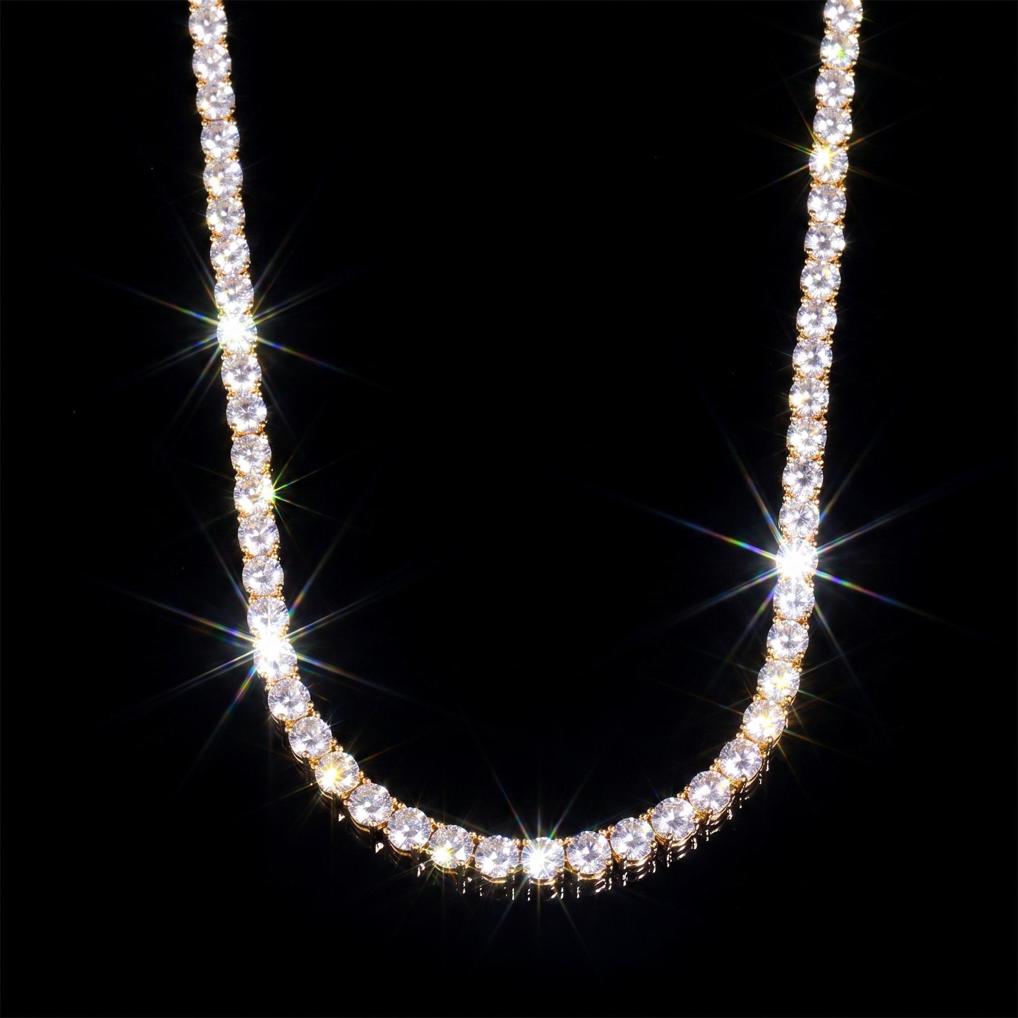 5mm 14K Gold Plated Tennis Chain