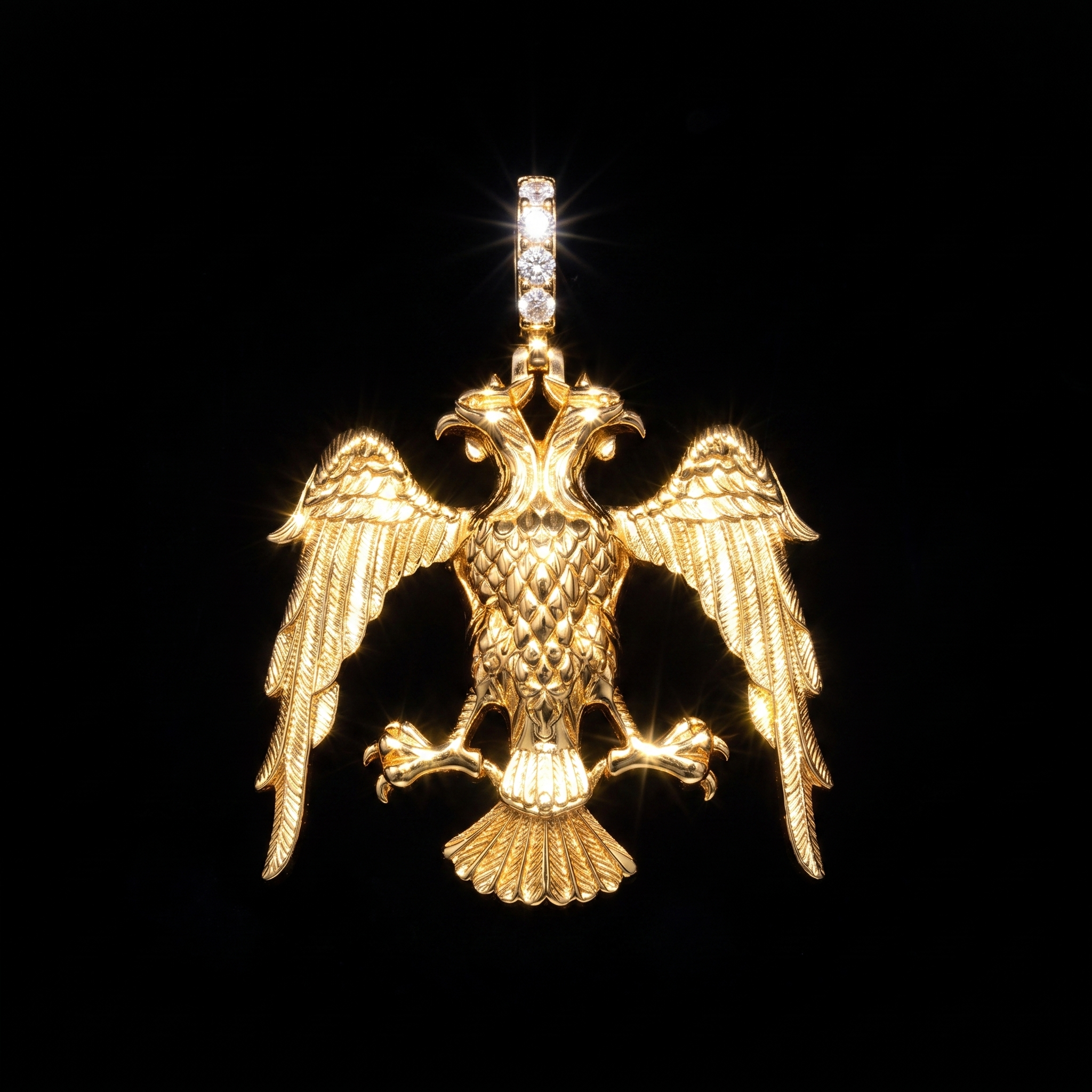 14K Gold Plated Seljuks Eagle Pendant