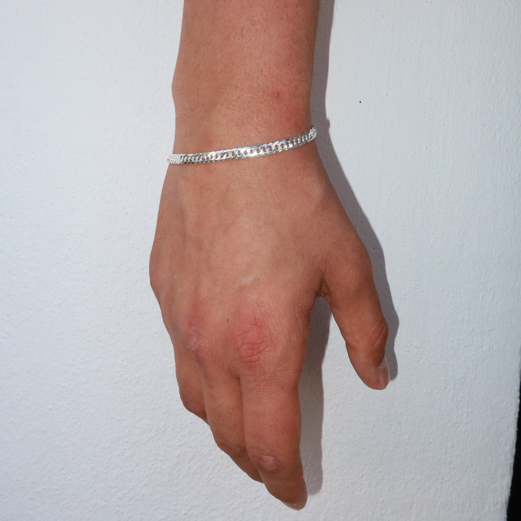 925 Silver 7mm Curb Cuban Bracelet
