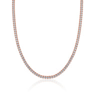 3mm Rose Gold Plated Tennis Chain - 20'' (50cm)