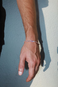 3mm Rose Gold Plated Tennis Bracelet - 8'' (21cm) Brass