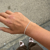 925 Silver 3mm Rope Bracelet - 8'' (21cm) Gümüş