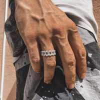 925 Silver Cuban Ring - 20 TR (9US) Gümüş