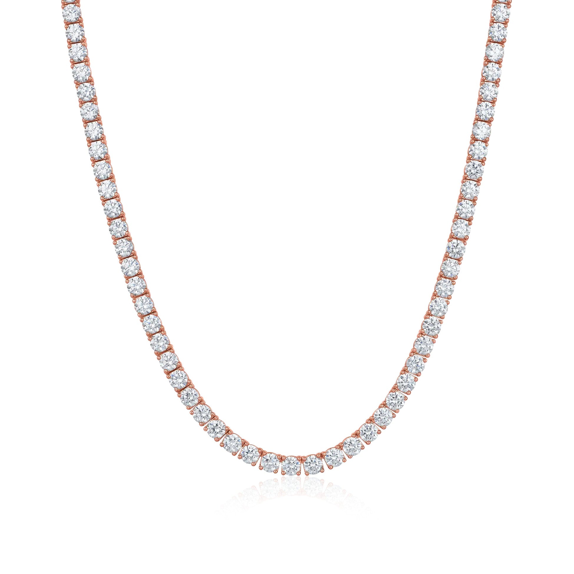 5mm Rose Gold Plated Tennis Chain - 20'' (50cm)
