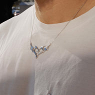 925 Silver Tribal Heart - Miami 22''(55cm)