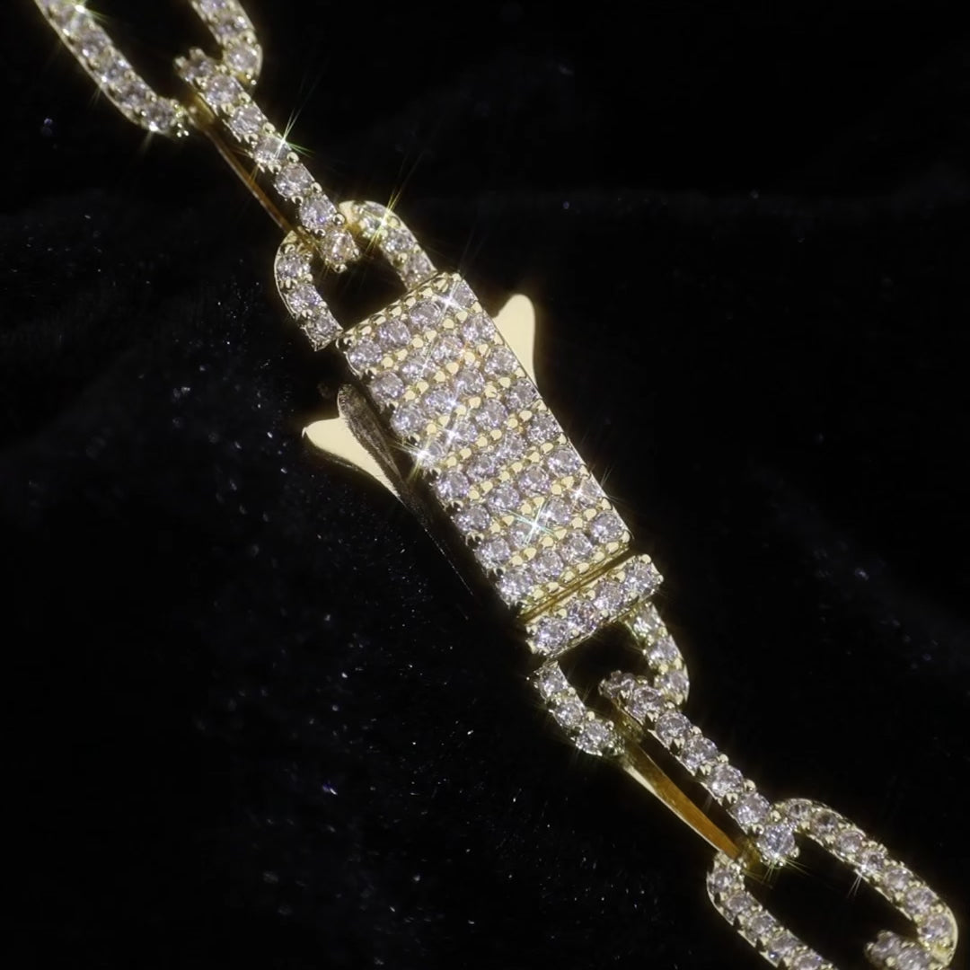 14K 6mm Iced Link Chain