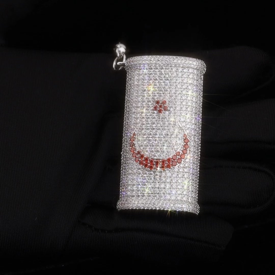 Iced Out Turkish Flag Lighter Case J5